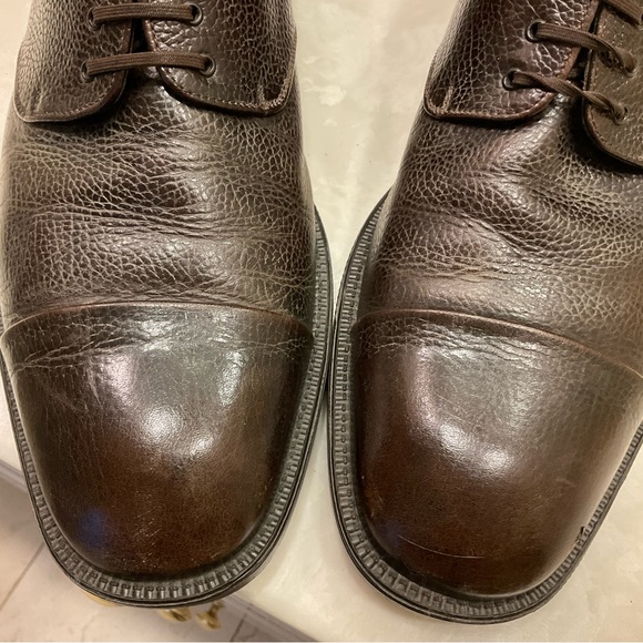 Ferragamo Studio Oxford Cap Toe, Brown, Lace-up Leather, Size 12 D. Excellent! - Picture 5 of 16